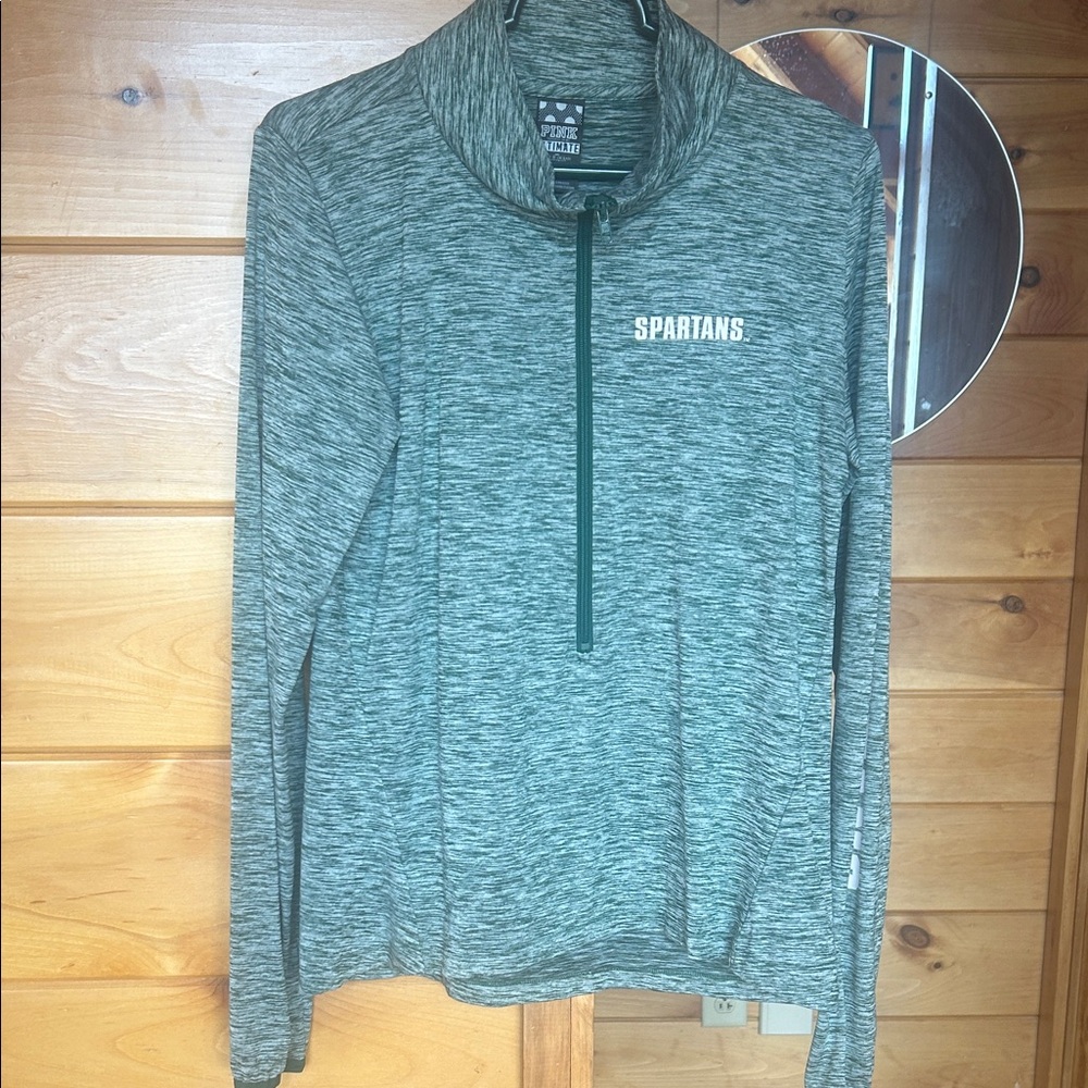 Green Spartans Quarter-Zip Pullover
